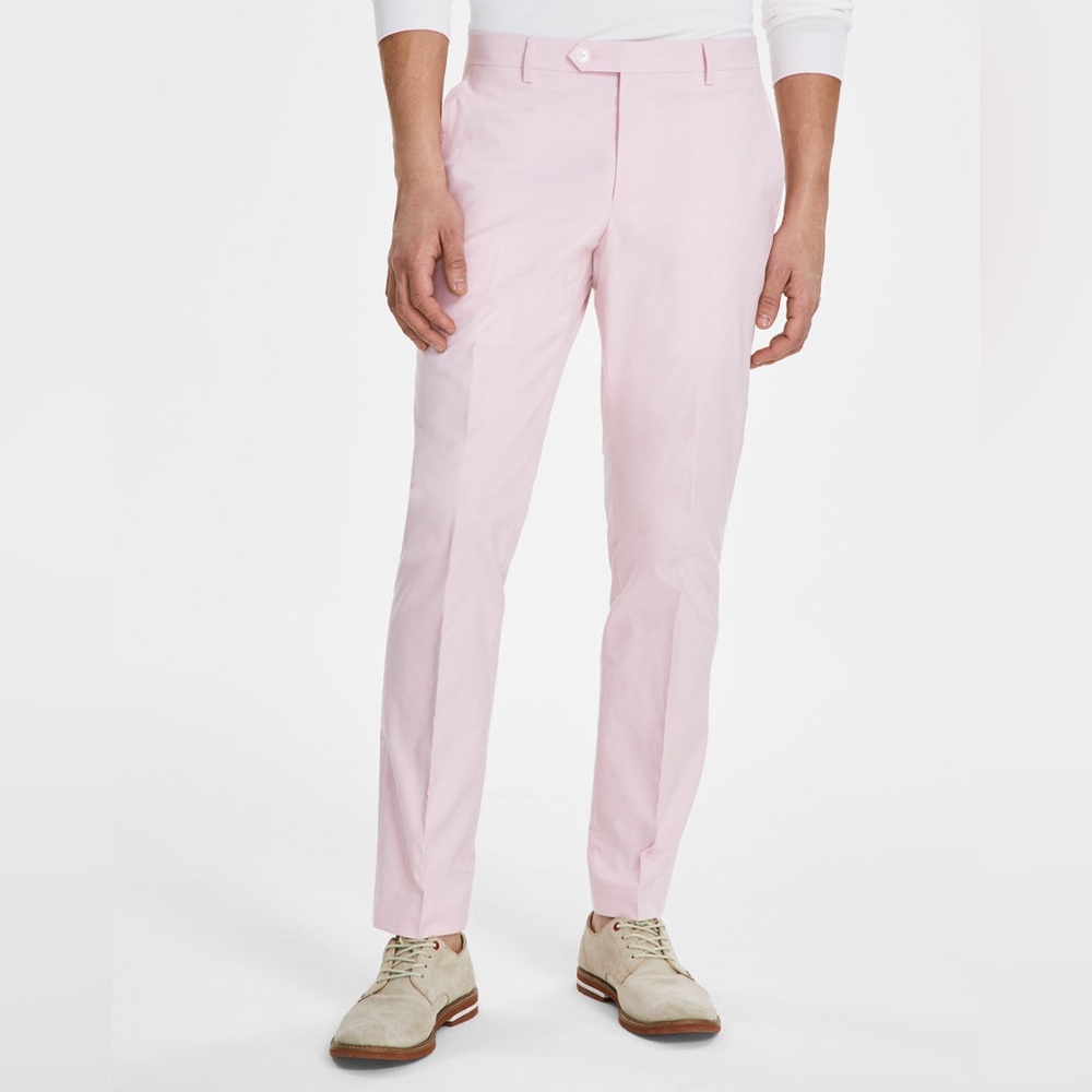 Tommy Hilfiger Men's Modern-Fit TH Flex Stretch Chambray Suit Separate Pants